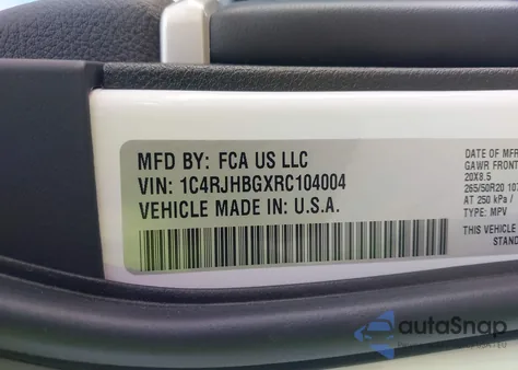 2024 Jeep Grand Cherokee Limited 4X4 из США, поврежденный, VIN 1C4RJHBGXRC104004